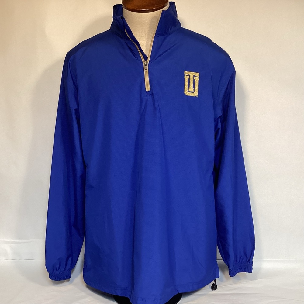 Majestic University of Tulsa Golden Hurricane 1/4 zip windbreaker mens large